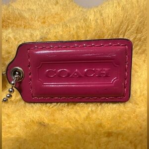 Coach Fuchsia Leather Keychain